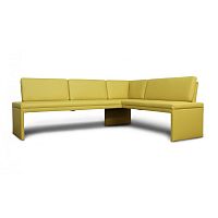Contemporary upholstered bench DEXTER fabricleatherchrome steel