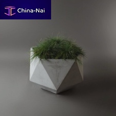 Fiber-reinforced concrete planter FEMKANT GREY CONCRETEcontemporaryfor public spaceindoor