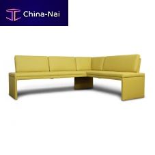 Contemporary upholstered bench DEXTER fabricleatherchrome steel