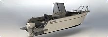 Outboard center console boat Aurora 5.0aluminumsundeck