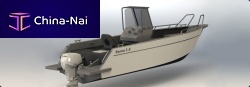 Outboard center console boat Aurora 5.0aluminumsundeck