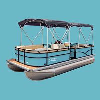Outboard pontoon boat FREYA 580 openside consolecruising