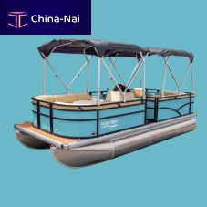Outboard pontoon boat FREYA 580 openside consolecruising