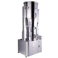 Fluidized bed dryer FBDD-Sspraybatchfor plastic pellets