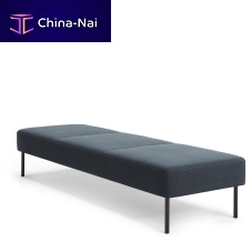 Contemporary upholstered bench KOVEfabricblue