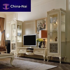Traditional TV cabinet 491 Clacquered woodwhite