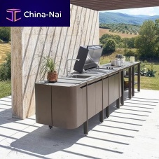 Aluminum kitchen island Emilymedium-sizeoutdoorwhite