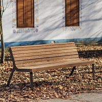 Contemporary garden bench I1-301solid woodashoiled wood