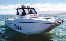 Catamaran walkaround X-28outboardtwin-enginedual-console