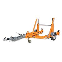 U-shaped trailer TTA 1709 for cable drumssingle-axletowed