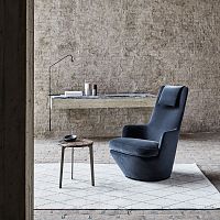 Contemporary armchair HI TURNfabricwith removable coverwith headrest