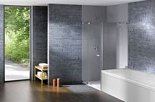Swing shower screen STUDIO PARIS ELEGANCEcornertempered glassframeless