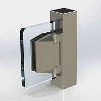 Glass door hinge POLARIS 120 seriesstainless steelcontemporary