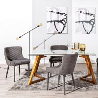 Contemporary dining chair MEMENTOindoorfabricsteel base