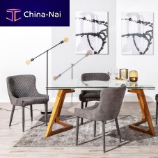 Contemporary dining chair MEMENTOindoorfabricsteel base