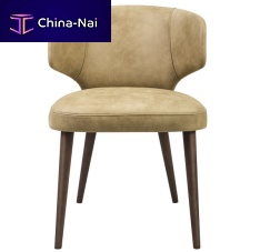 Traditional chair YORKindoorleatherwooden base