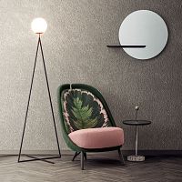Contemporary fireside chair CALATEAfabricgreenpink