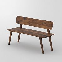 Contemporary bench AETAS RLoaksolid woodbeech