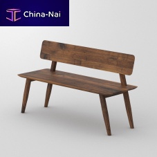 Contemporary bench AETAS RLoaksolid woodbeech