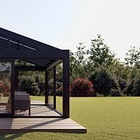 Aluminum conservatory POLADsteelwith sliding door