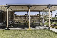 Modular pergola Y : Un concept !self-supportingwoodengalvanised steel