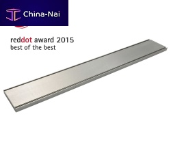 Galvanised steel drain grate GEMINI EDELSTAHL GESCHLIFFENstainless steelfor public space
