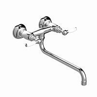 Wall-mounted double-handle mixer tap 3243-300chromed metalkitchen2-hole