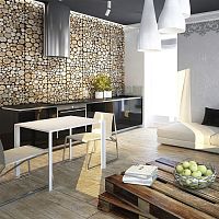 Wall-mounted decorative panel WOOD : PUREcoverwoodtextured