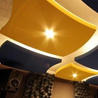 Ceiling acoustic panel APL®in acoustic fabricrectangularround