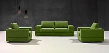 Contemporary sofa TOLOleathergreen2-person