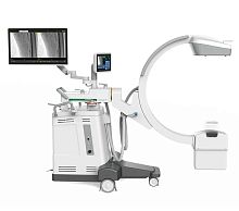 Mobile C-arm TCA 7with flat panel detectorwith integrated video monitor