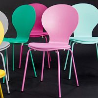 Contemporary dining chair FLOWER : 610 - 680indoorhomeblack