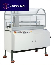 Guillotine cutting machine for plasticsfor plastic pipesPLC-controlled