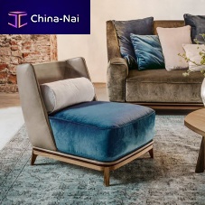 Contemporary fireside chair 430 OPERAleatherfabricwith removable cover