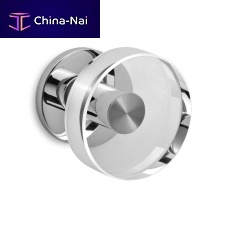 Contemporary door knob GHOST R6brassglasssatin