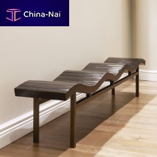 Original design bench WAVEoakbamboobrass