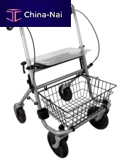 4-wheel rollator steelwith seatheight-adjustable