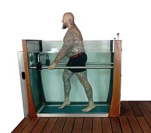 Underwater treadmill Aquamotionwith handrails