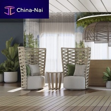 Contemporary armchair GALAPAGOS ICONIC 900fabricwoodenwith removable cushion