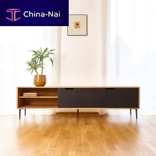 Contemporary TV cabinet TV-stand NOBLElowboardwith shelvesoak