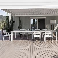 Contemporary table BRIDGE ceramicaluminum baserectangular