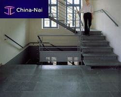 Half-turn staircase MONTAUKconcrete stepmetal framecontemporary
