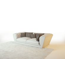 Chesterfield sofa GEORGEfabricleatherwhite