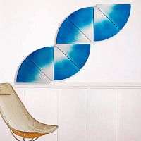 Ceiling acoustic panel IRISreclaimed material3Dtextured