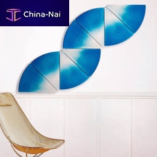 Ceiling acoustic panel IRISreclaimed material3Dtextured