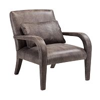 Contemporary armchair MASTER: FLORAleatherfabricbeech