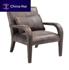 Contemporary armchair MASTER: FLORAleatherfabricbeech