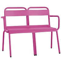 Contemporary garden bench BIARRITZaluminumwith backrestwith armrests