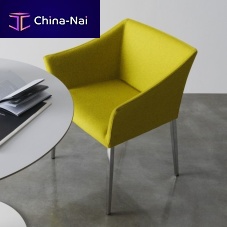 Contemporary chair CROSSINGindoorfabricleather