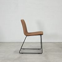 Contemporary chair LEGGERAindoorleatherlacquered metal base